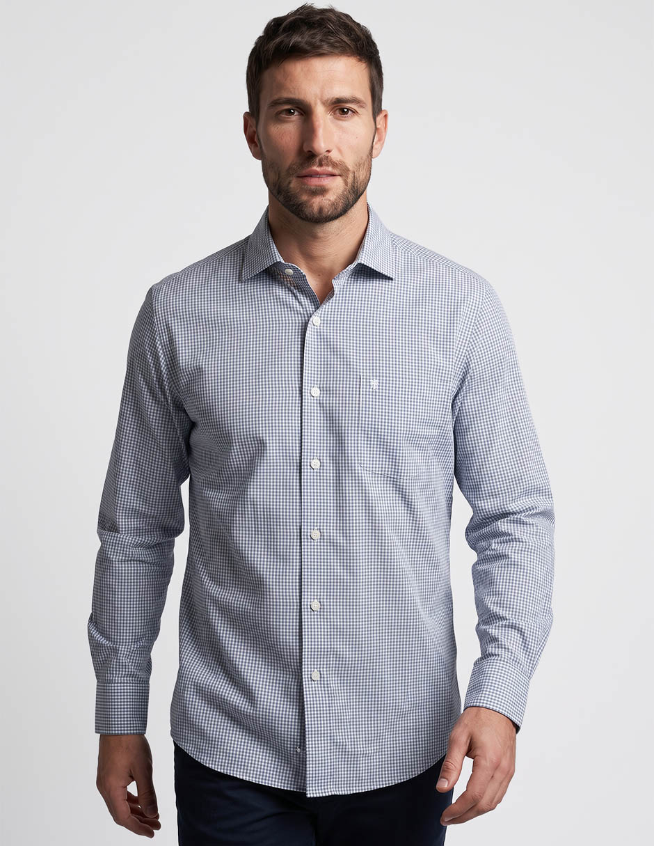 Camisa casual Dioro de algodón manga larga para hombre