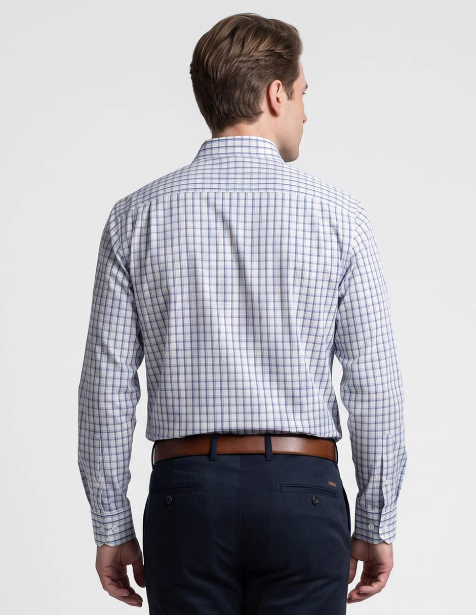 Camisa casual algodón manga larga para hombre 2