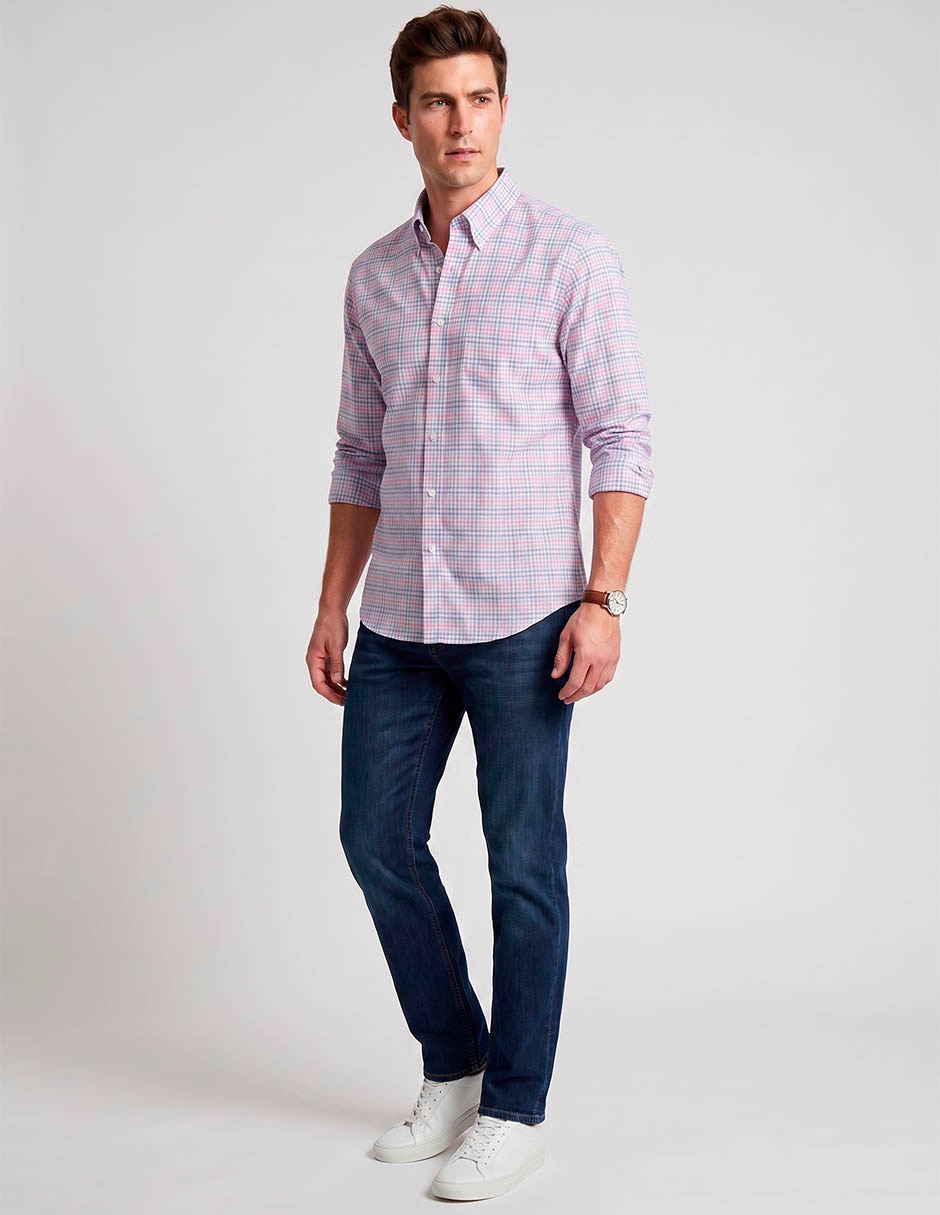Camisa casual de algodón manga larga para hombre 3