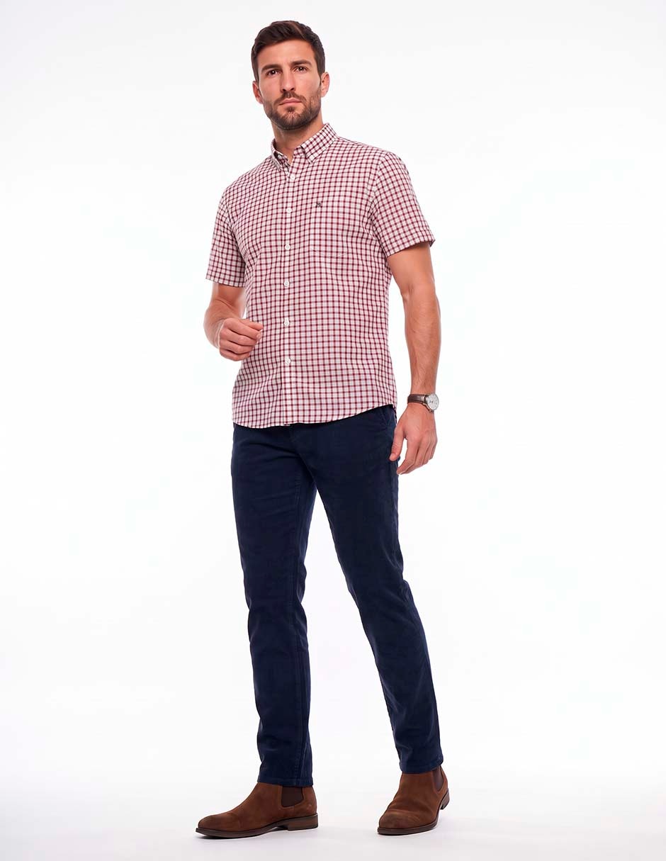 Camisa/Sobrecamisa Casual de (si aplica) Algodón manga Corta para hombre