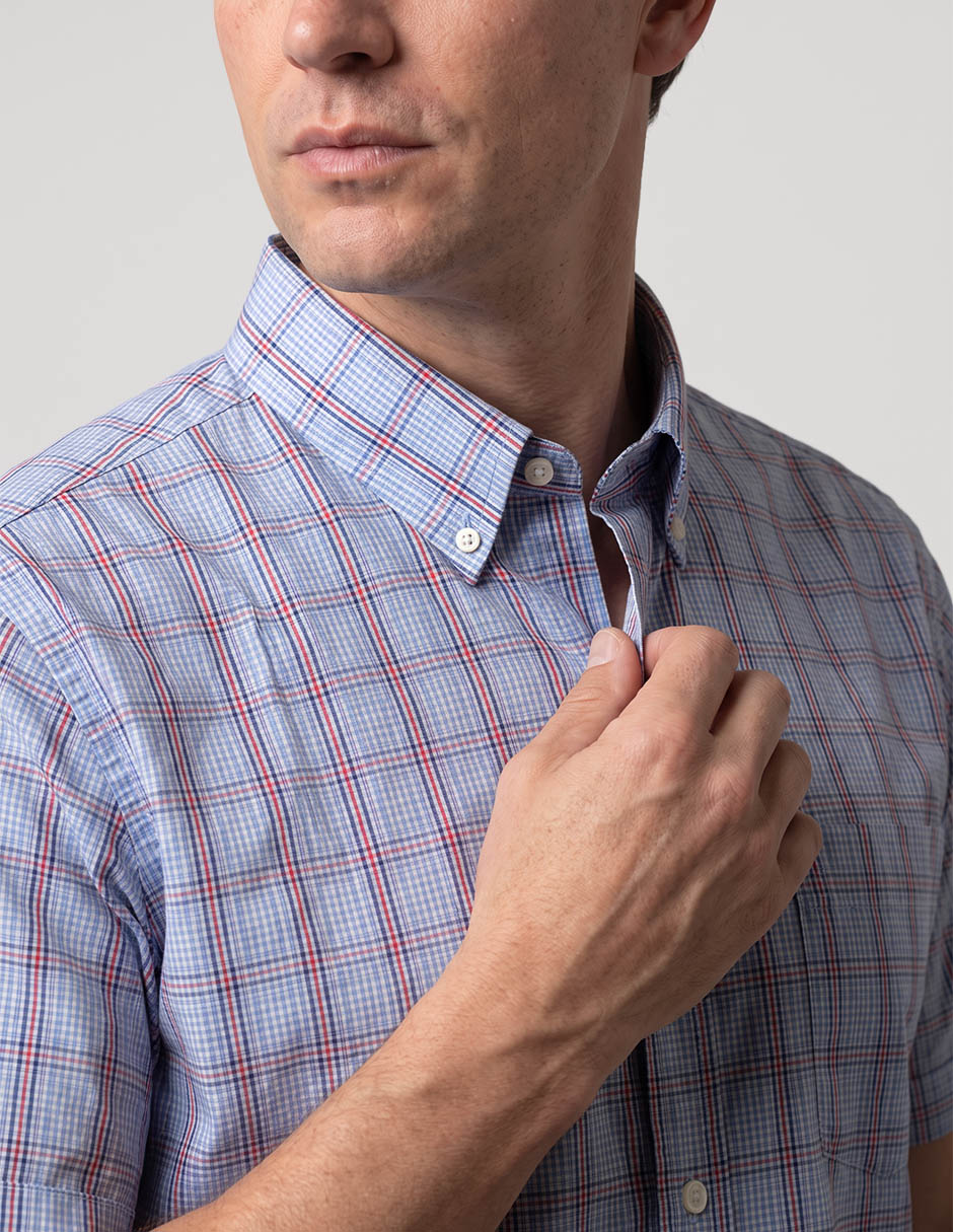 Camisa casual de algodón manga corta para hombre 3
