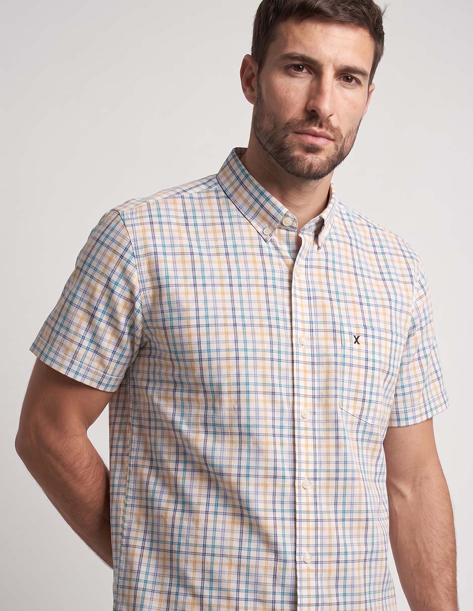 Camisa casual de algodón manga corta para hombre 3