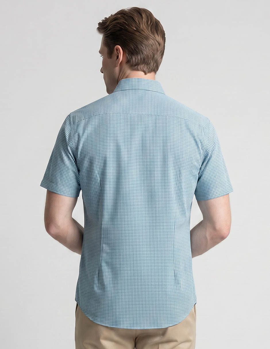 Camisa casual de algodón manga corta para hombre 2
