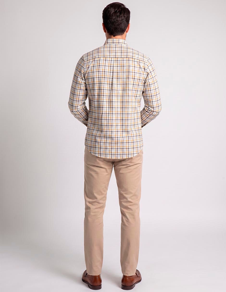 Camisa casual de algodón manga larga para hombre 3