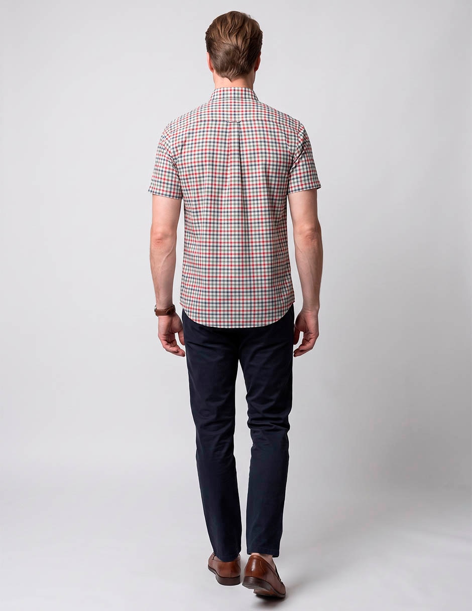 Camisa casual de algodón manga corta para hombre 2