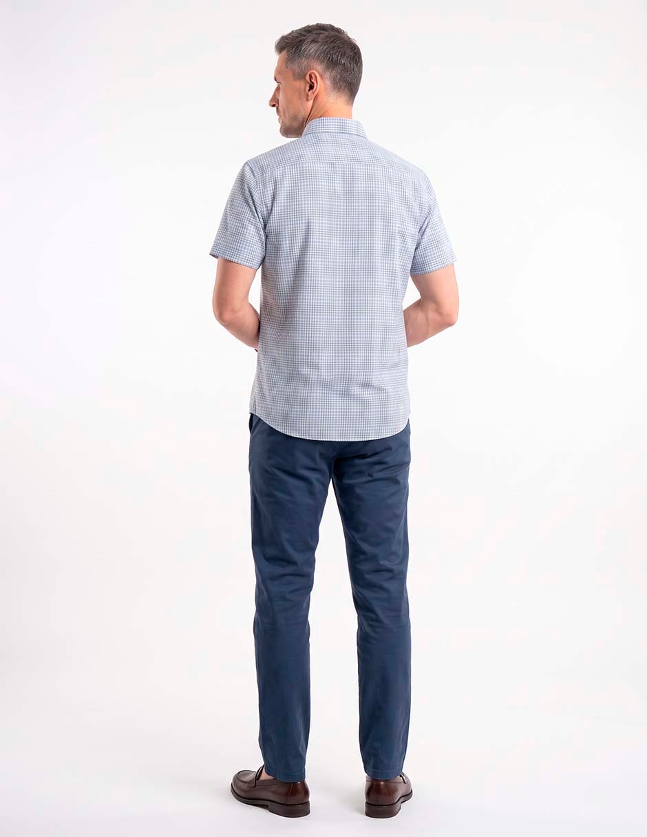 Camisa casual de algodón manga corta para hombre