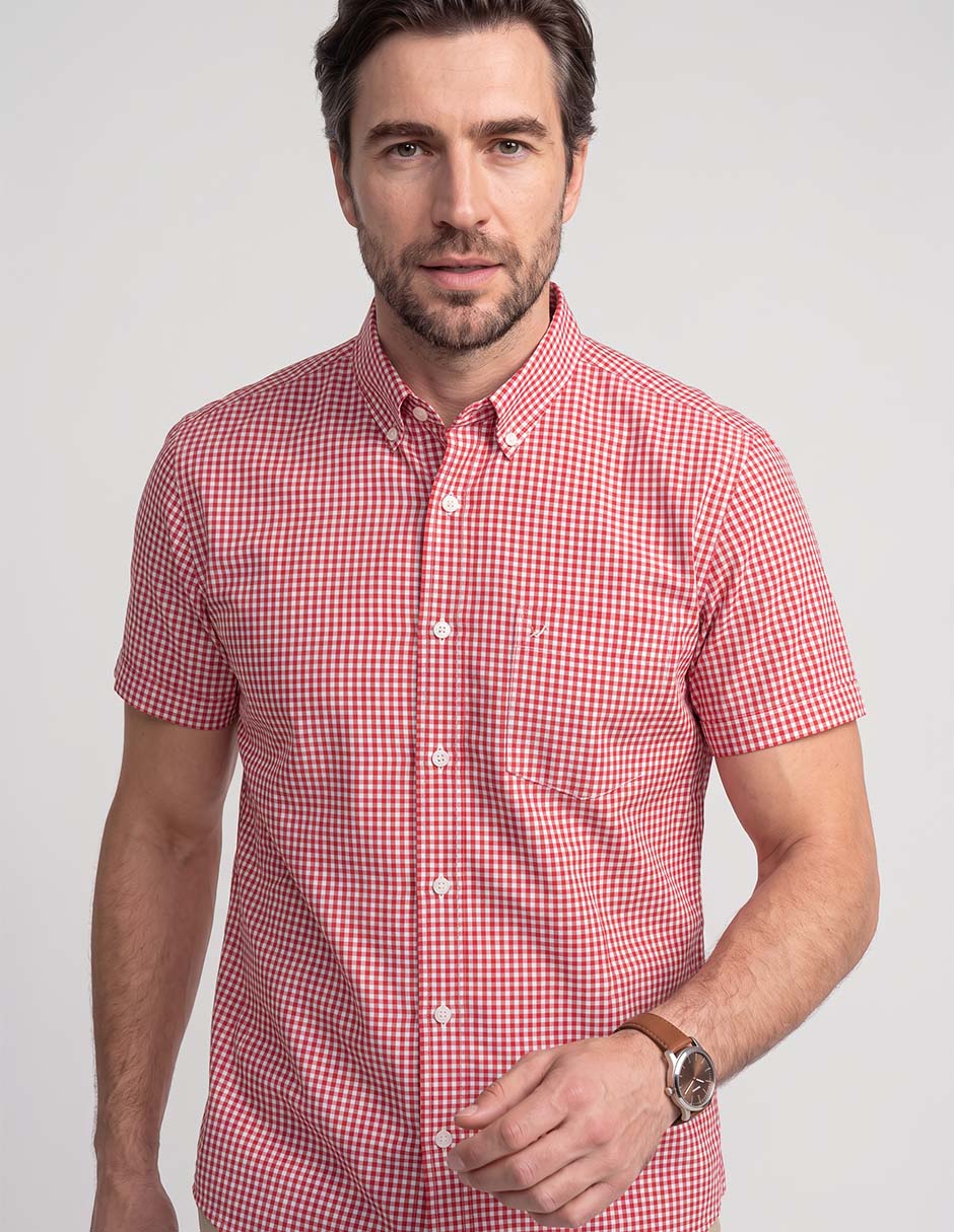 Camisa casual de algodón manga corta para hombre 3