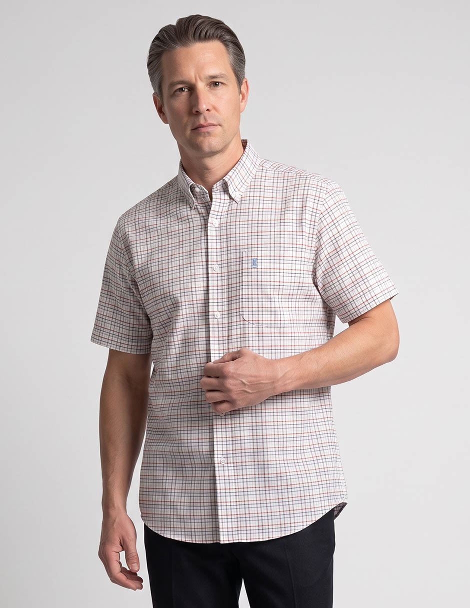 Camisa casual de algodón manga corta para hombre Camisa casual de algodón manga corta para hombre