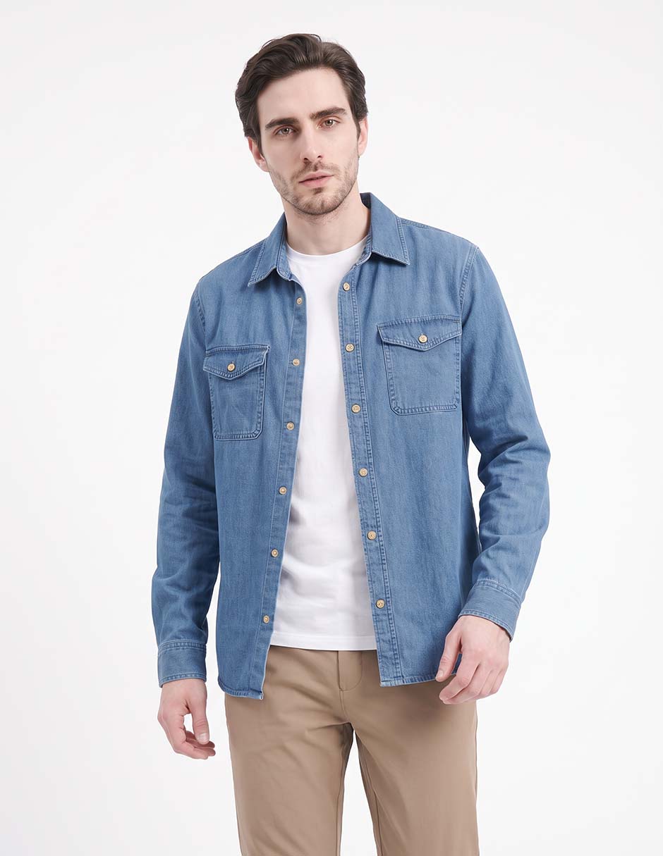 Camisa casual manga larga para hombre Camisa casual manga larga para hombre