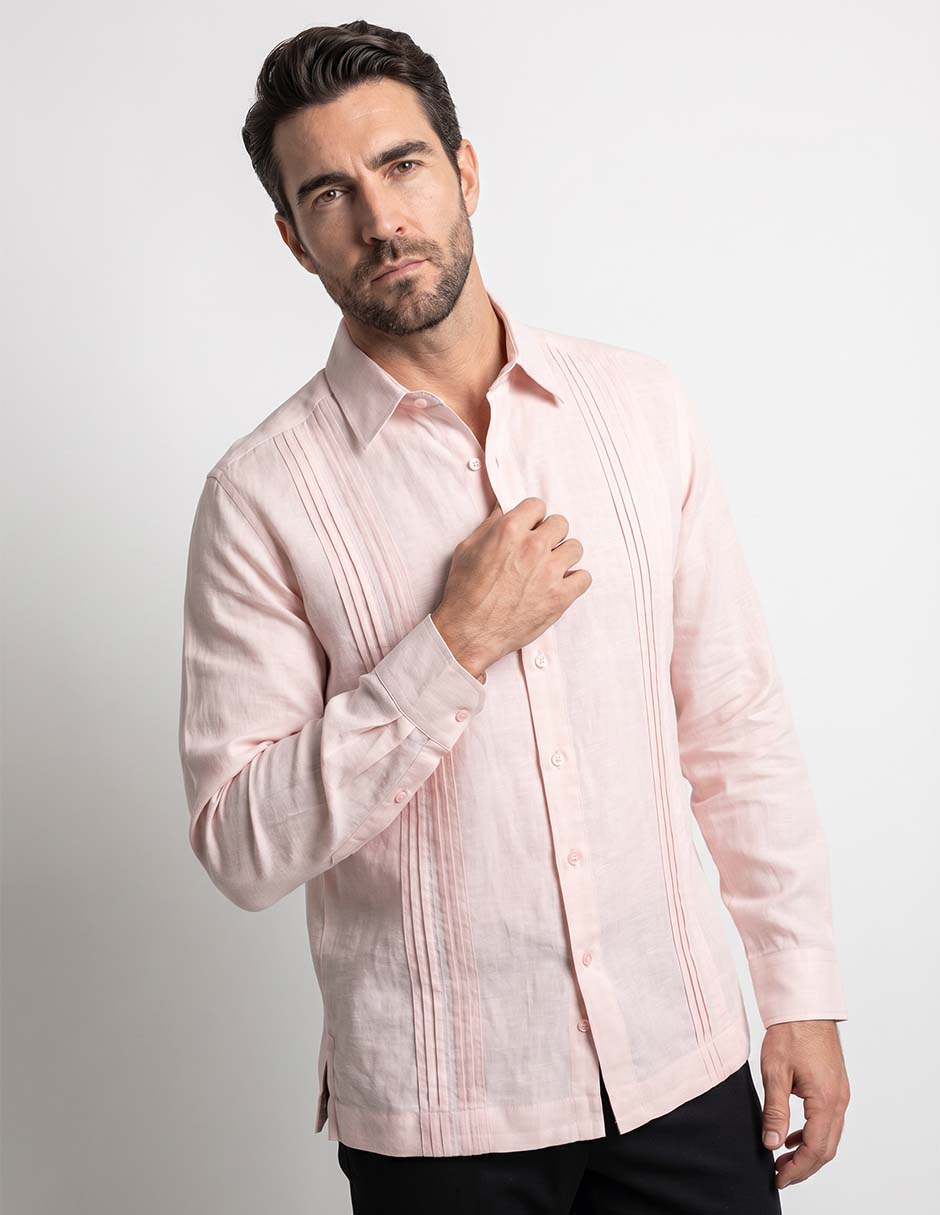 Guayabera manga larga para hombre