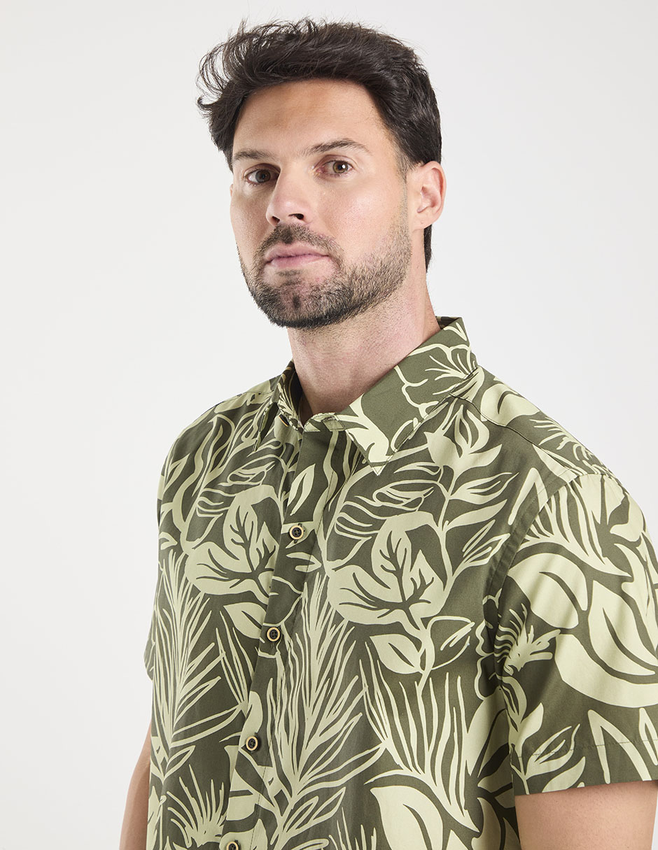 Camisa casual de algodón manga corta para hombre 3
