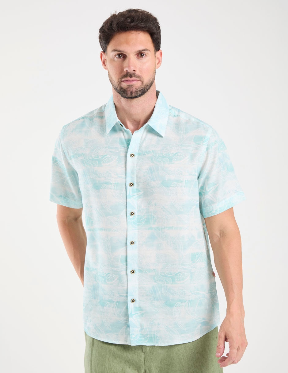 Camisa casual costavana manga corta para hombre