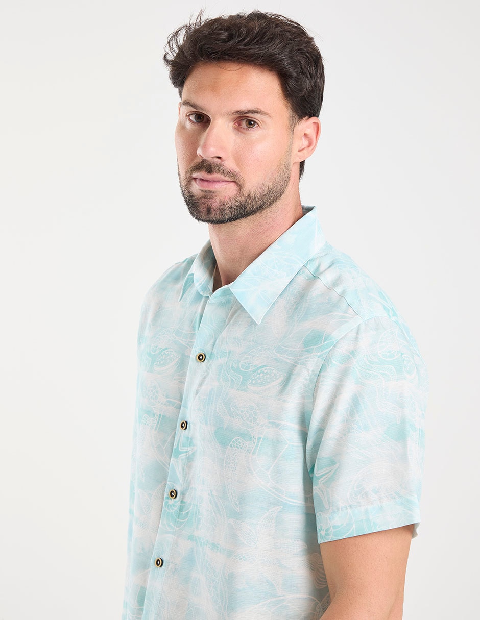 Camisa casual costavana manga corta para hombre