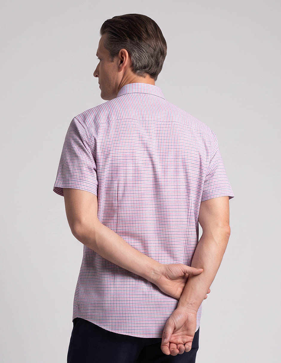 Camisa casual de algodón manga corta para hombre 2
