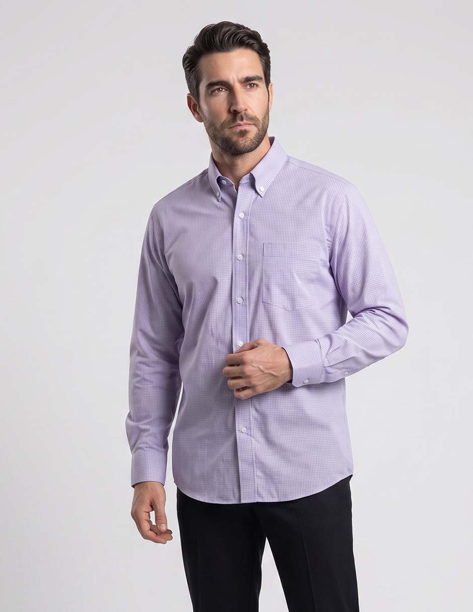 Camisa casual regent street manga larga para hombre