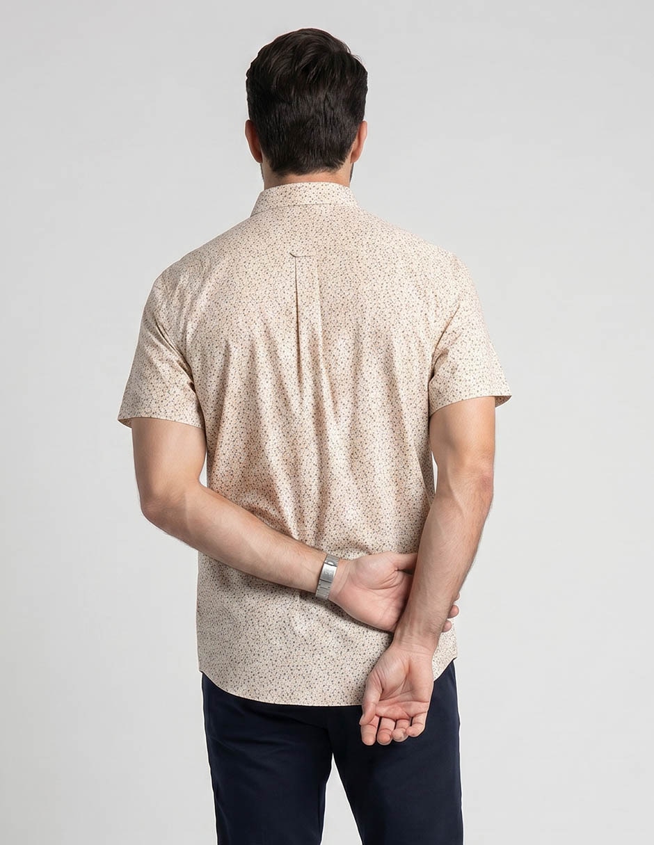 Camisa casual Regent Street de algodón manga corta para hombre
