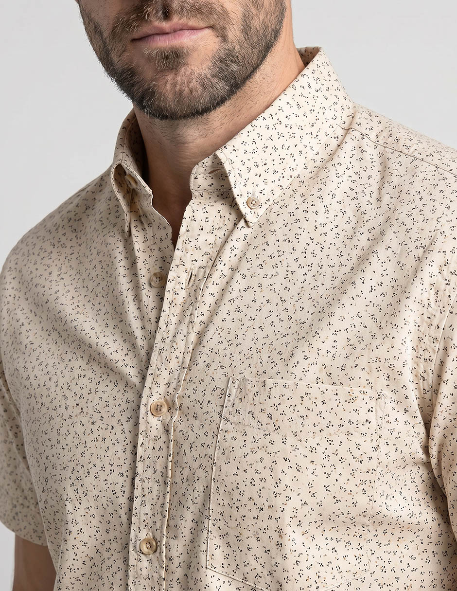 Camisa casual Regent Street de algodón manga corta para hombre