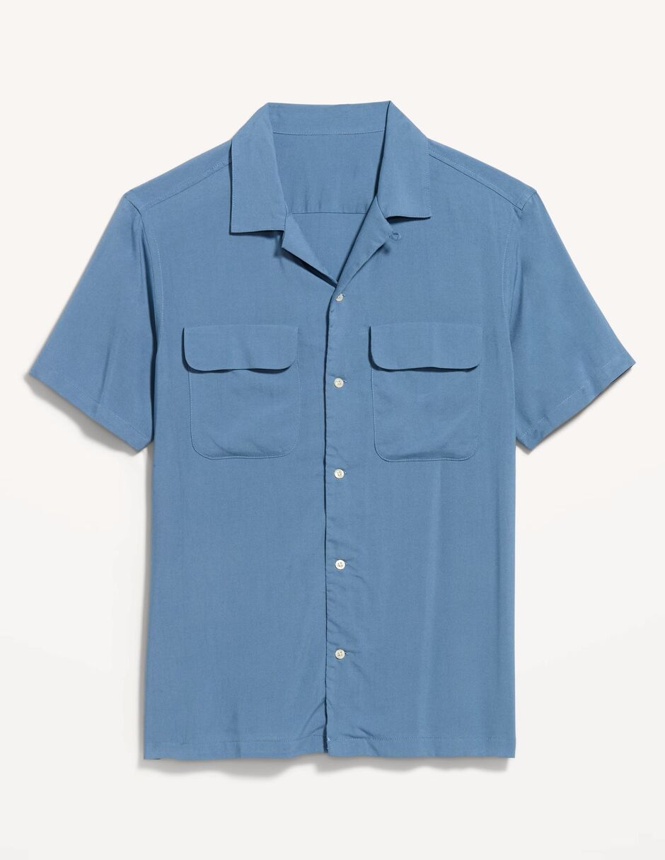 Camisa casual de algodón manga corta para hombre 4