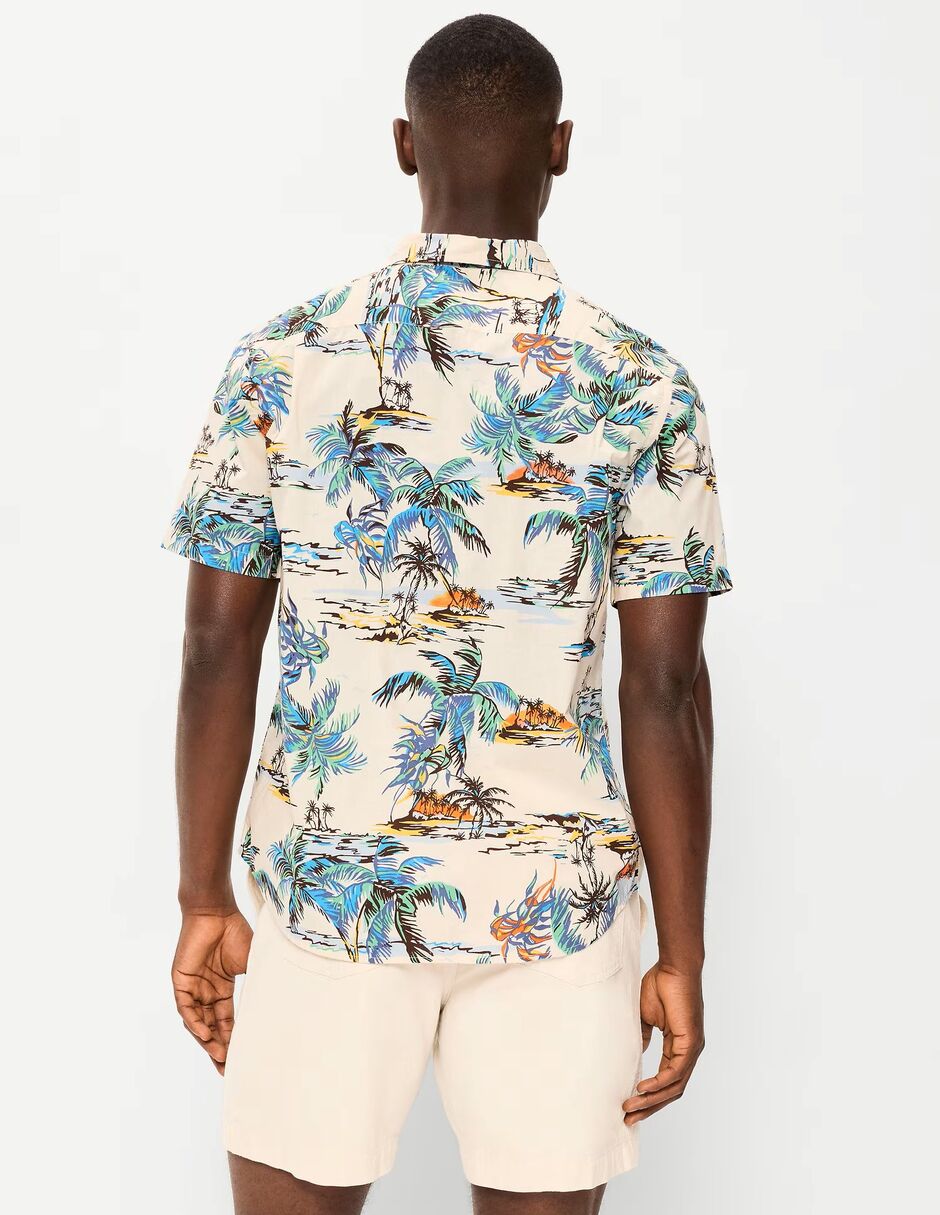 Camisa casual de algodón manga corta para hombre 2
