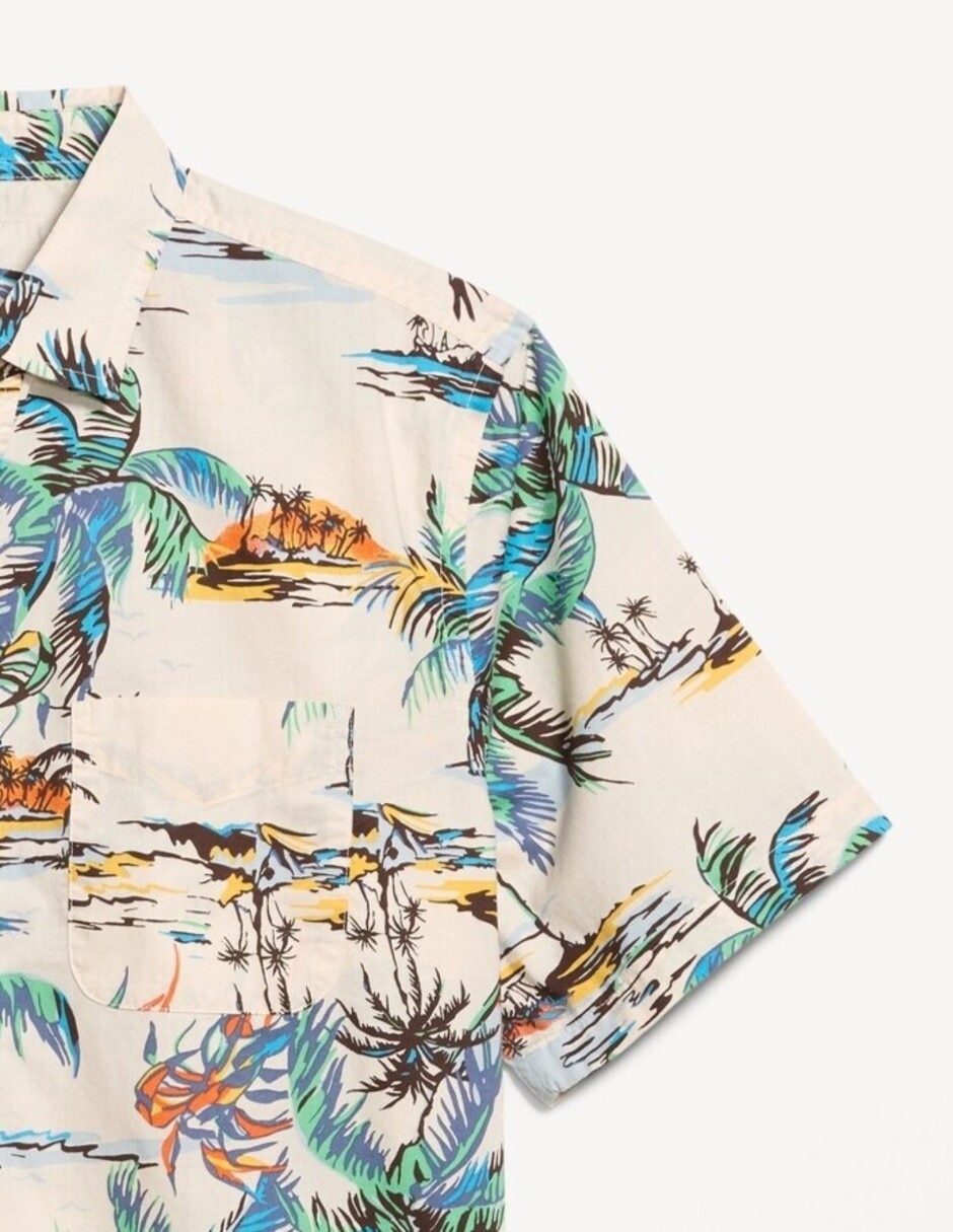 Camisa casual de algodón manga corta para hombre 3