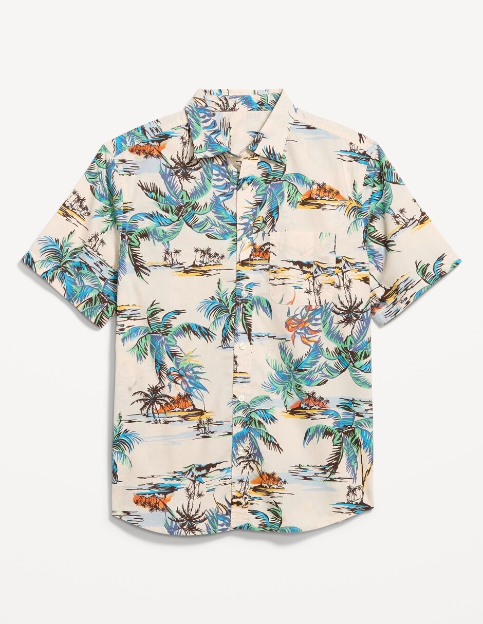 Camisa casual de algodón manga corta para hombre 4