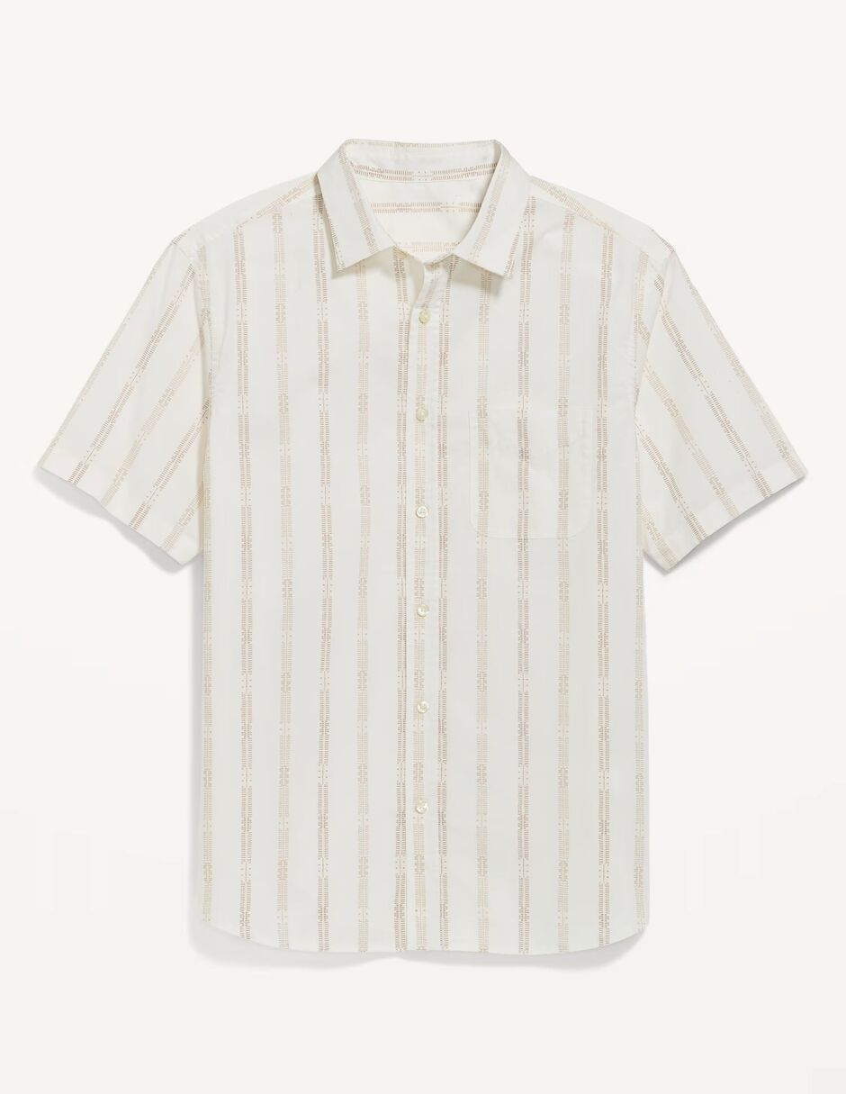 Camisa casual de algodón manga corta para hombre 3