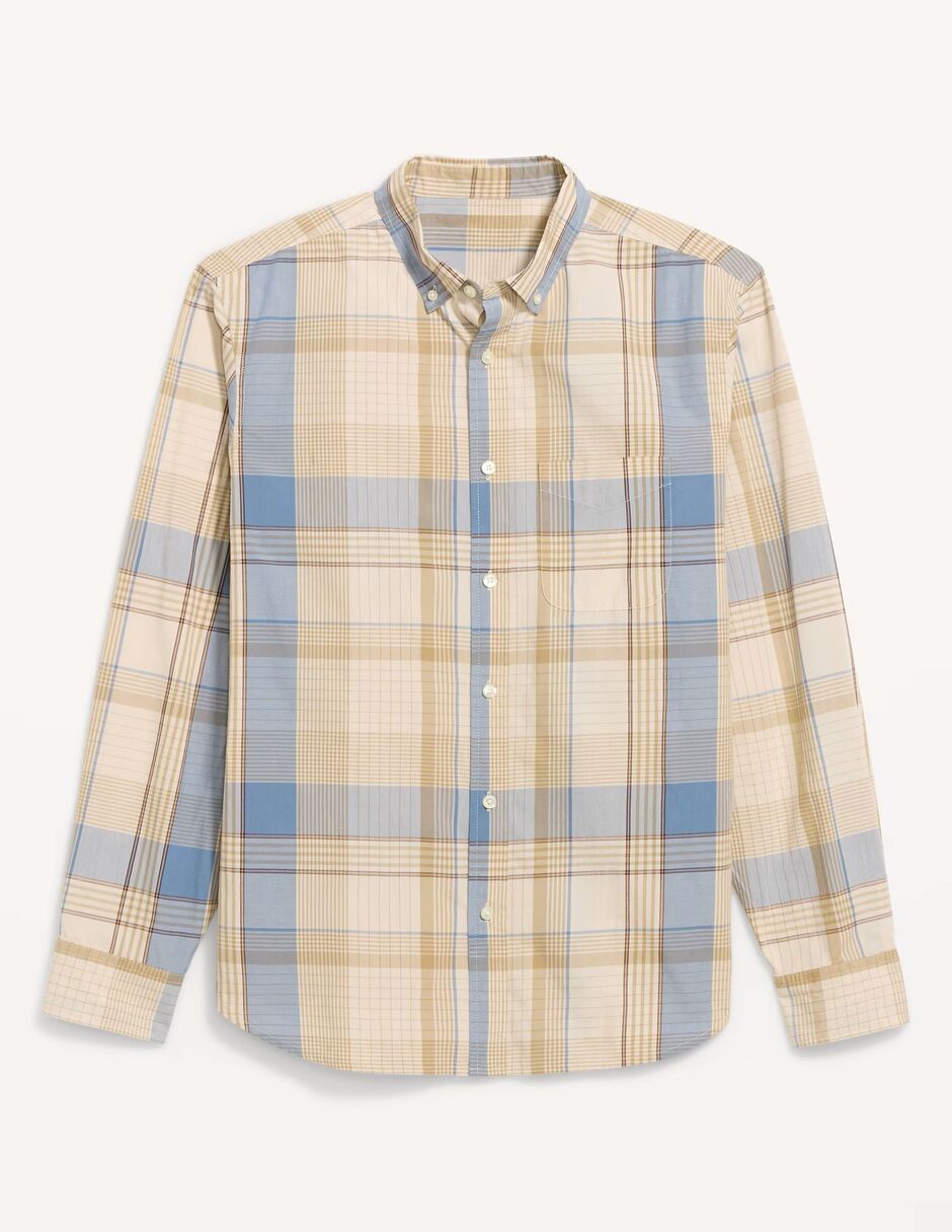 Camisa casual OLD NAVY de algodón manga larga para hombre