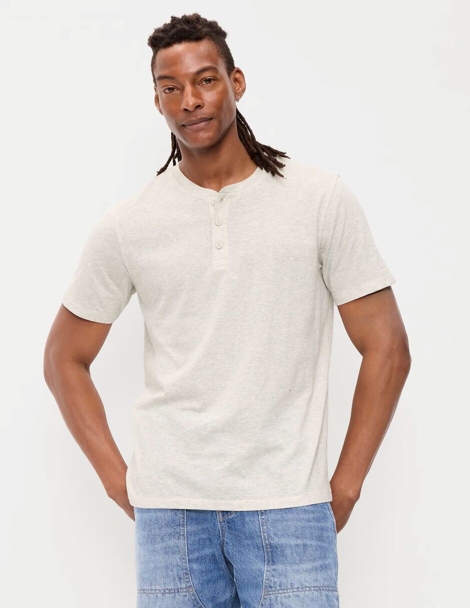 Playera OLD NAVY cuello Henley para hombre