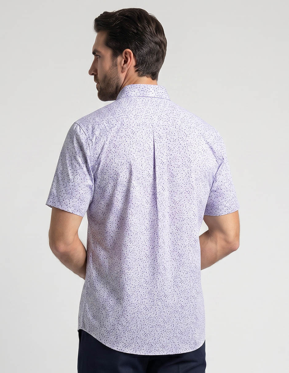 Camisa casual Regent Street de algodón manga corta para hombre