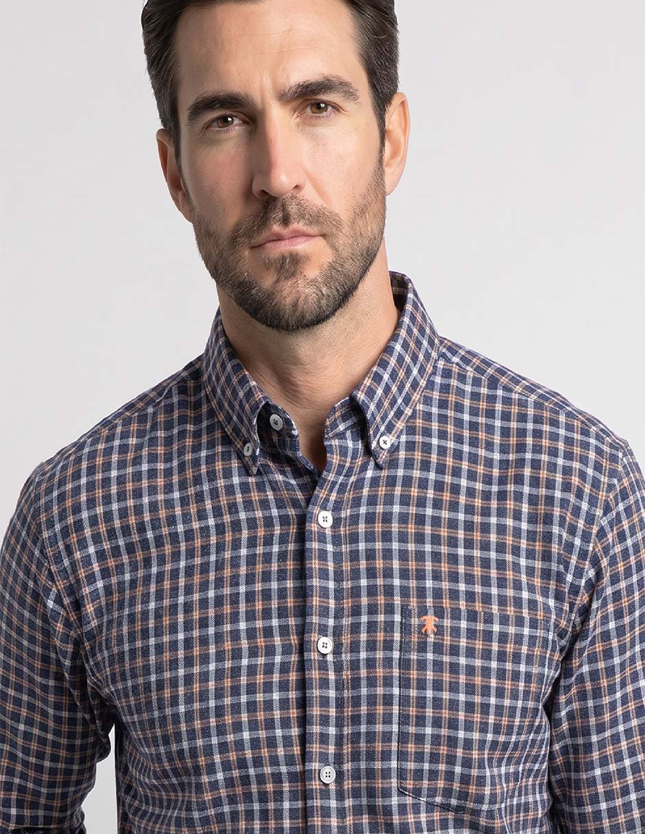 Camisa casual manga larga para hombre