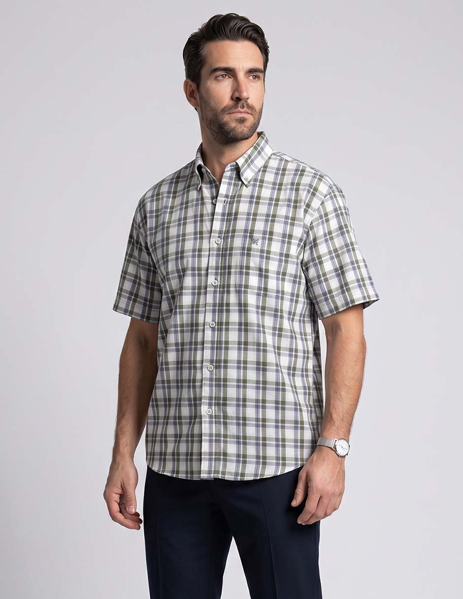 Camisa casual Cavalatti manga corta para hombre