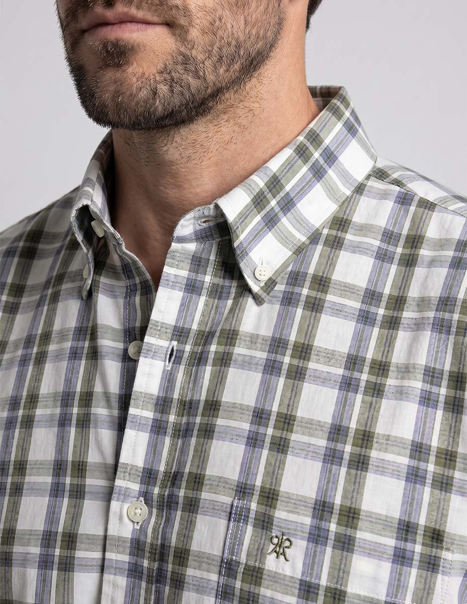 Camisa casual Cavalatti manga corta para hombre