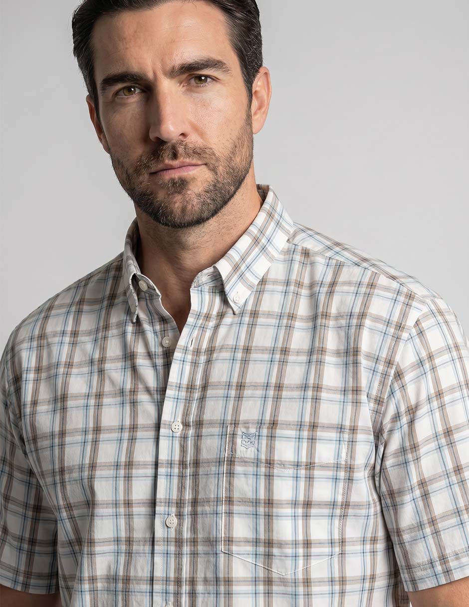 Camisa casual Cavalatti manga corta para hombre