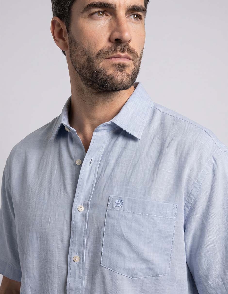 Camisa casual Cavalatti manga corta para hombre