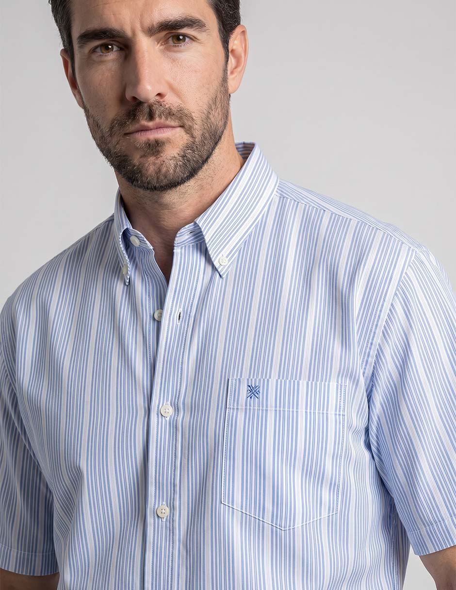 Camisa casual de algodón manga corta para hombre 2