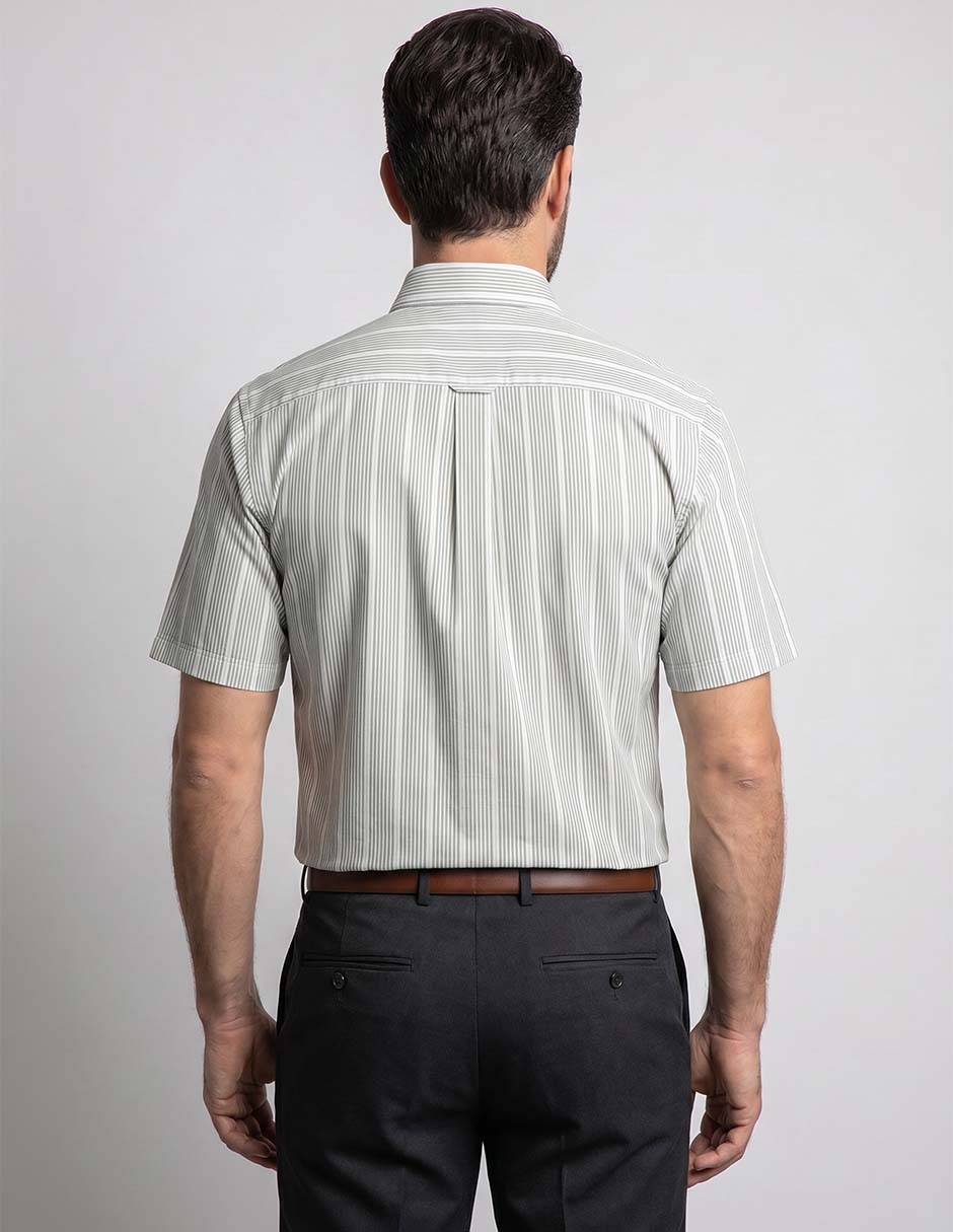 Camisa casual de algodón manga corta para hombre