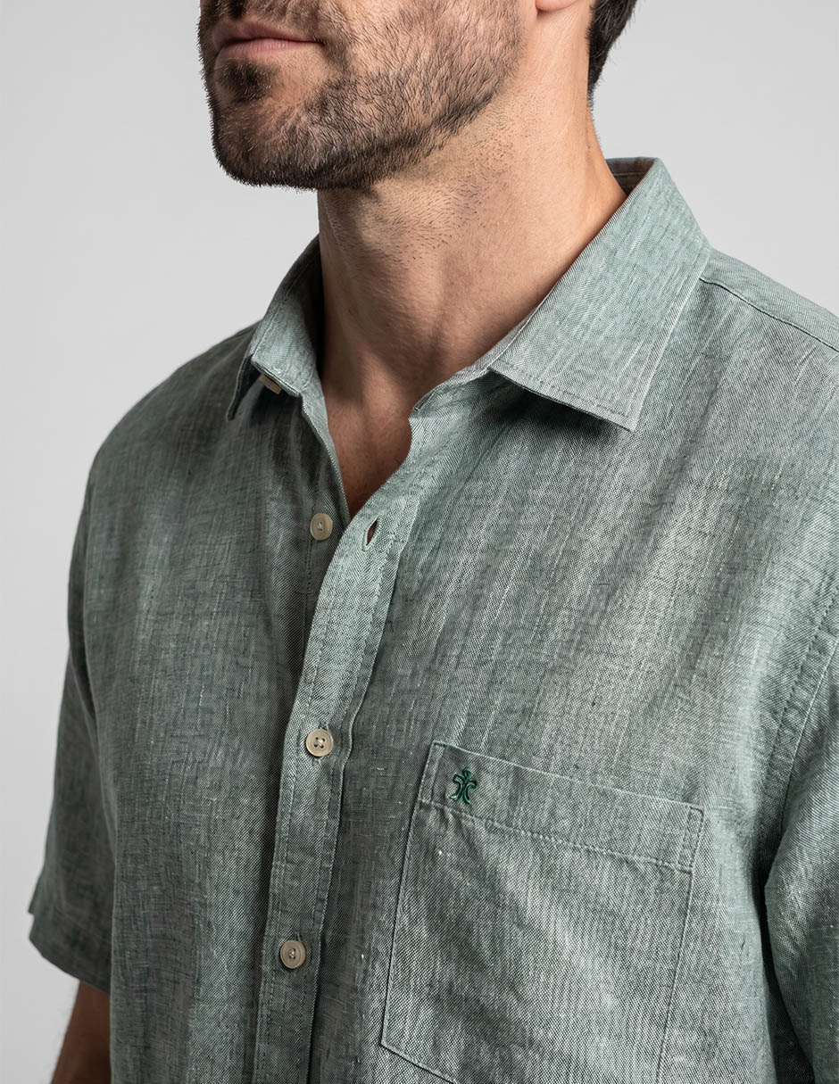 Camisa casual manga corta para hombre 3