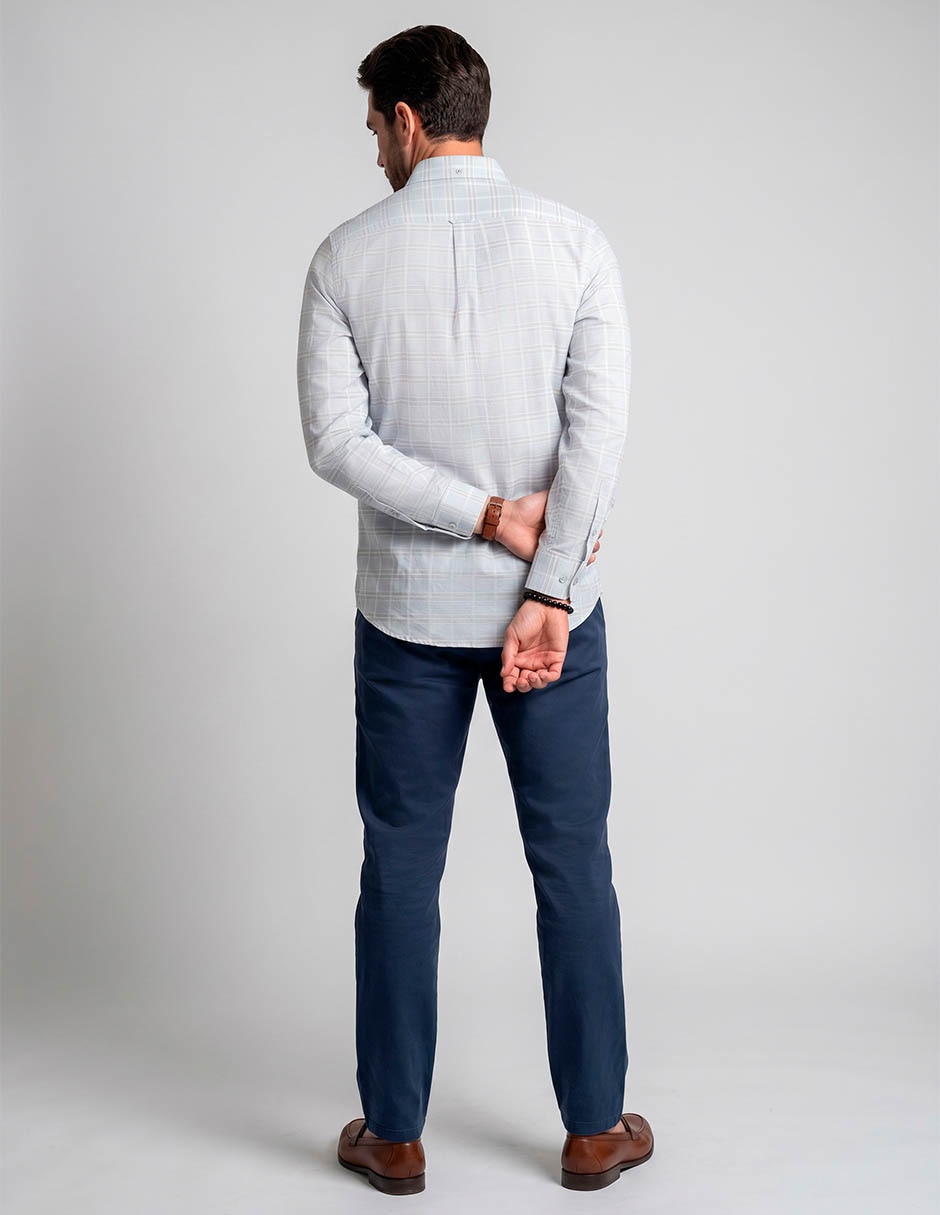 Camisa casual manga larga para hombre 2