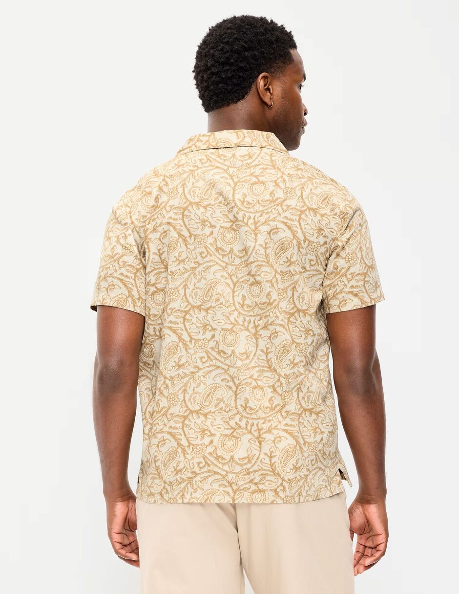Camisa casual OLD NAVY de algodón manga corta para hombre
