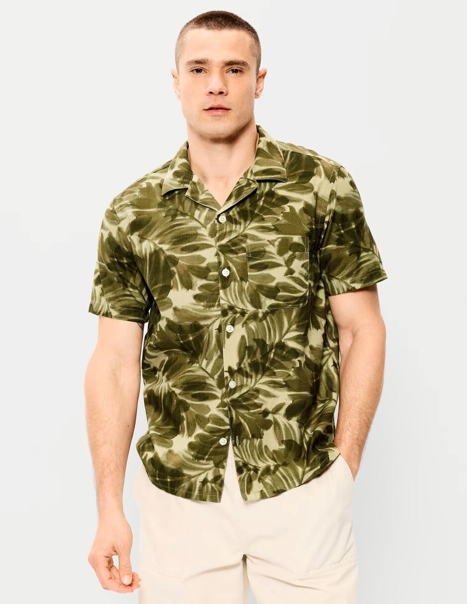 Camisa casual OLD NAVY de algodón manga corta para hombre