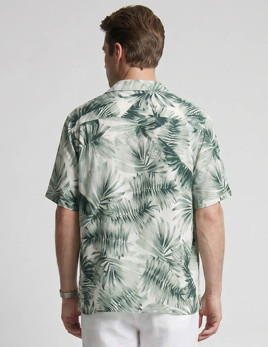 Camisa casual cubavera manga corta para hombre