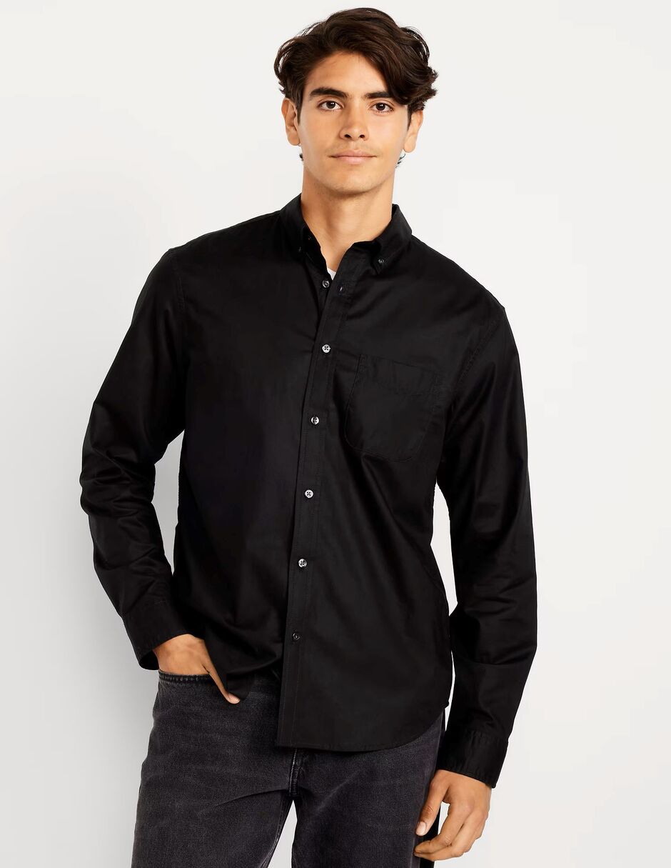Camisa casual OLD NAVY de algodón manga larga para hombre