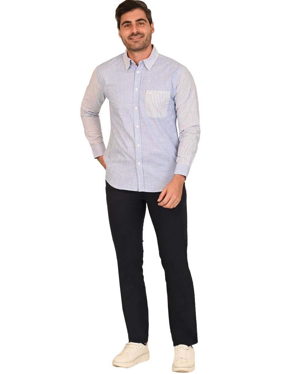 Camisa casual de algodón manga larga para hombre 2