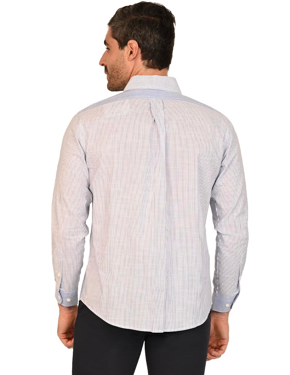Camisa casual de algodón manga larga para hombre 4