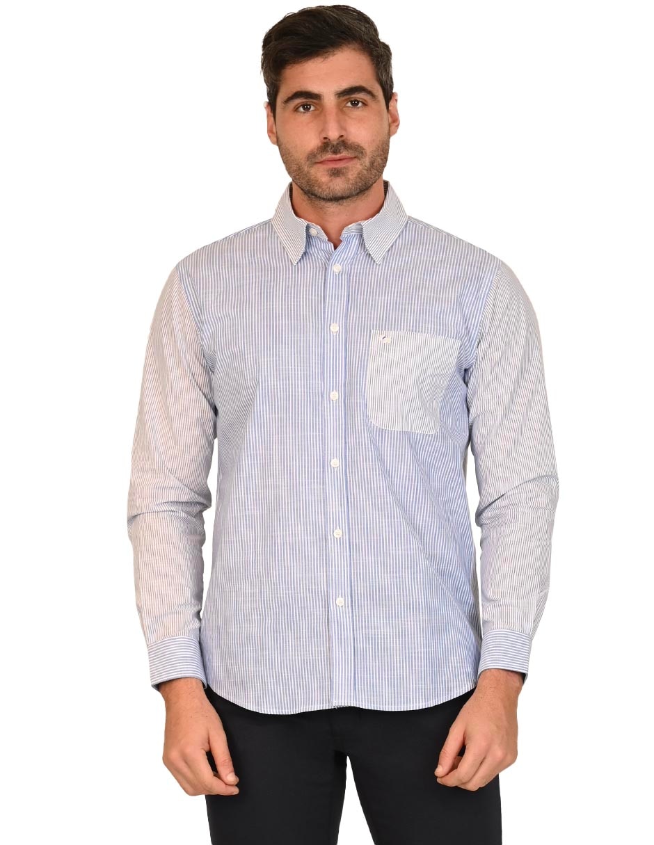 Camisa casual de algodón manga larga para hombre Camisa casual de algodón manga larga para hombre