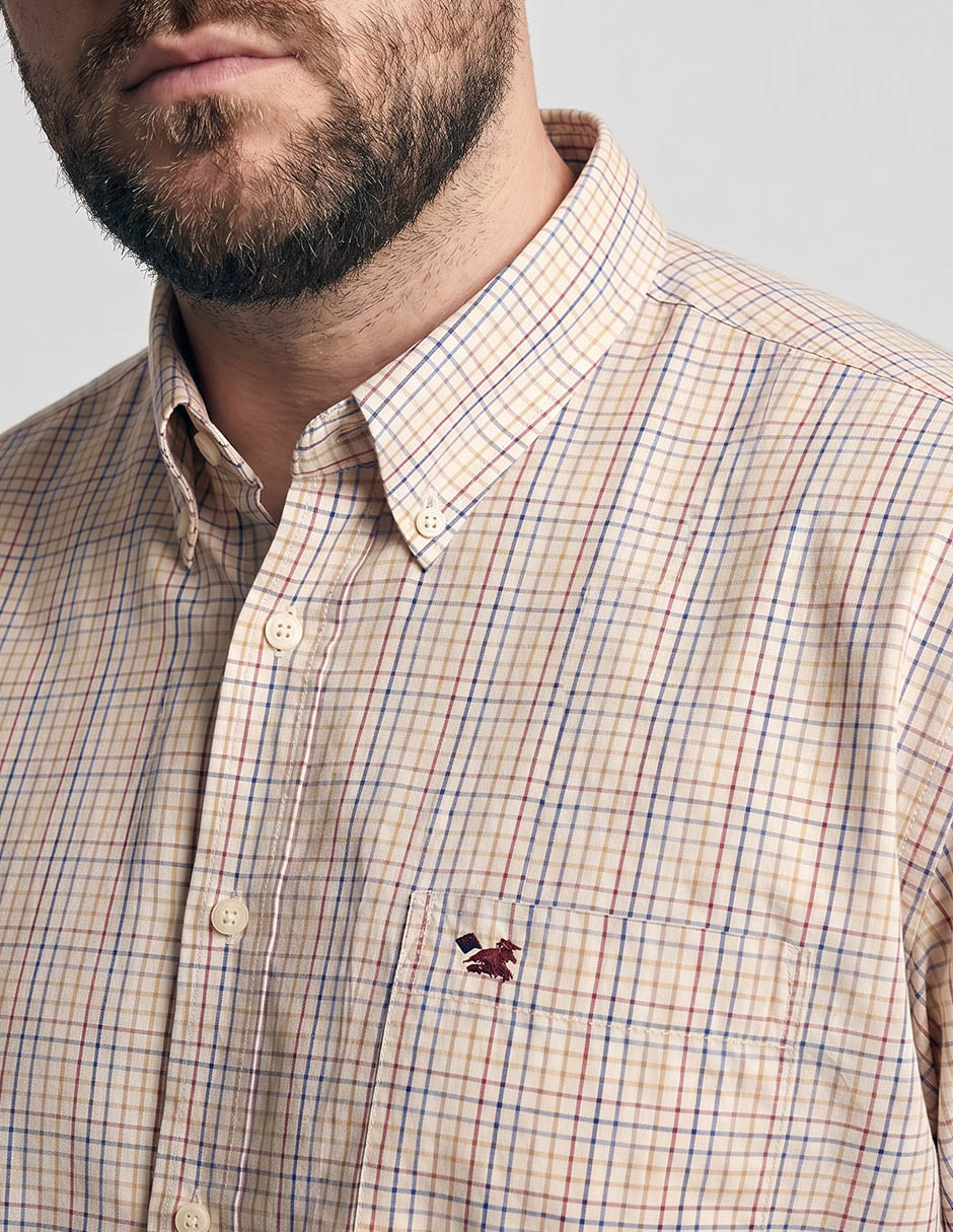 Camisa casual de algodón manga corta para hombre 4