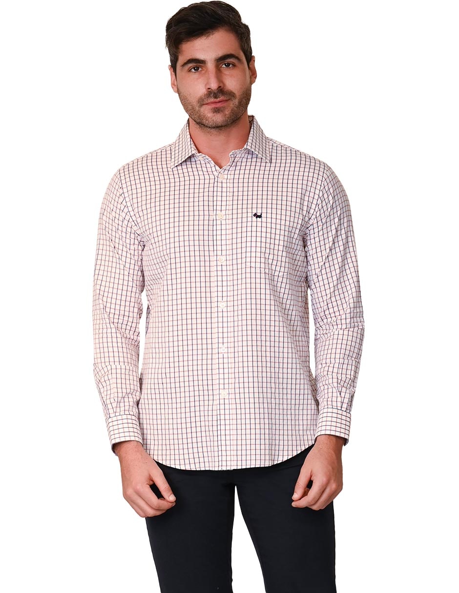 Camisa casual de algodón manga larga para hombre Camisa casual de algodón manga larga para hombre