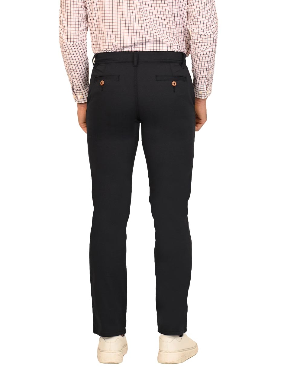 Pantalón casual regular regular de algodón y elastano para hombre 4