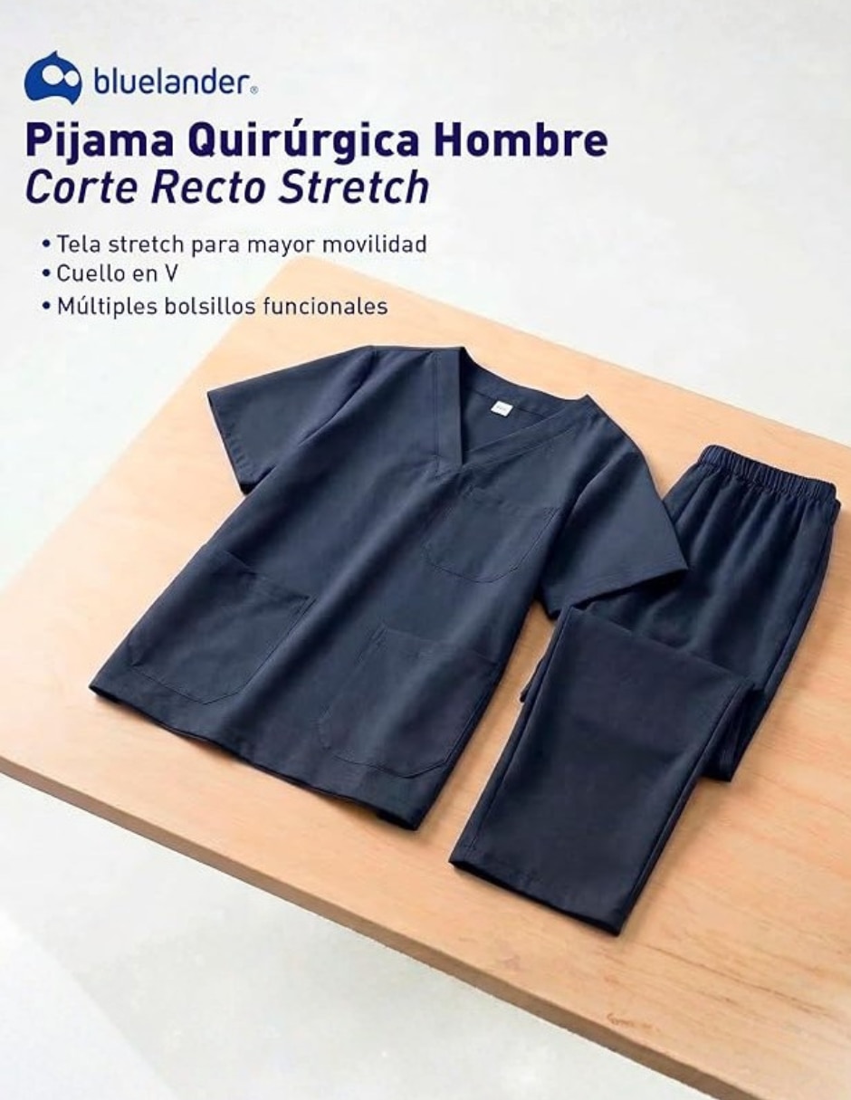 Pijama quirúrgica estilo recto para hombre 2