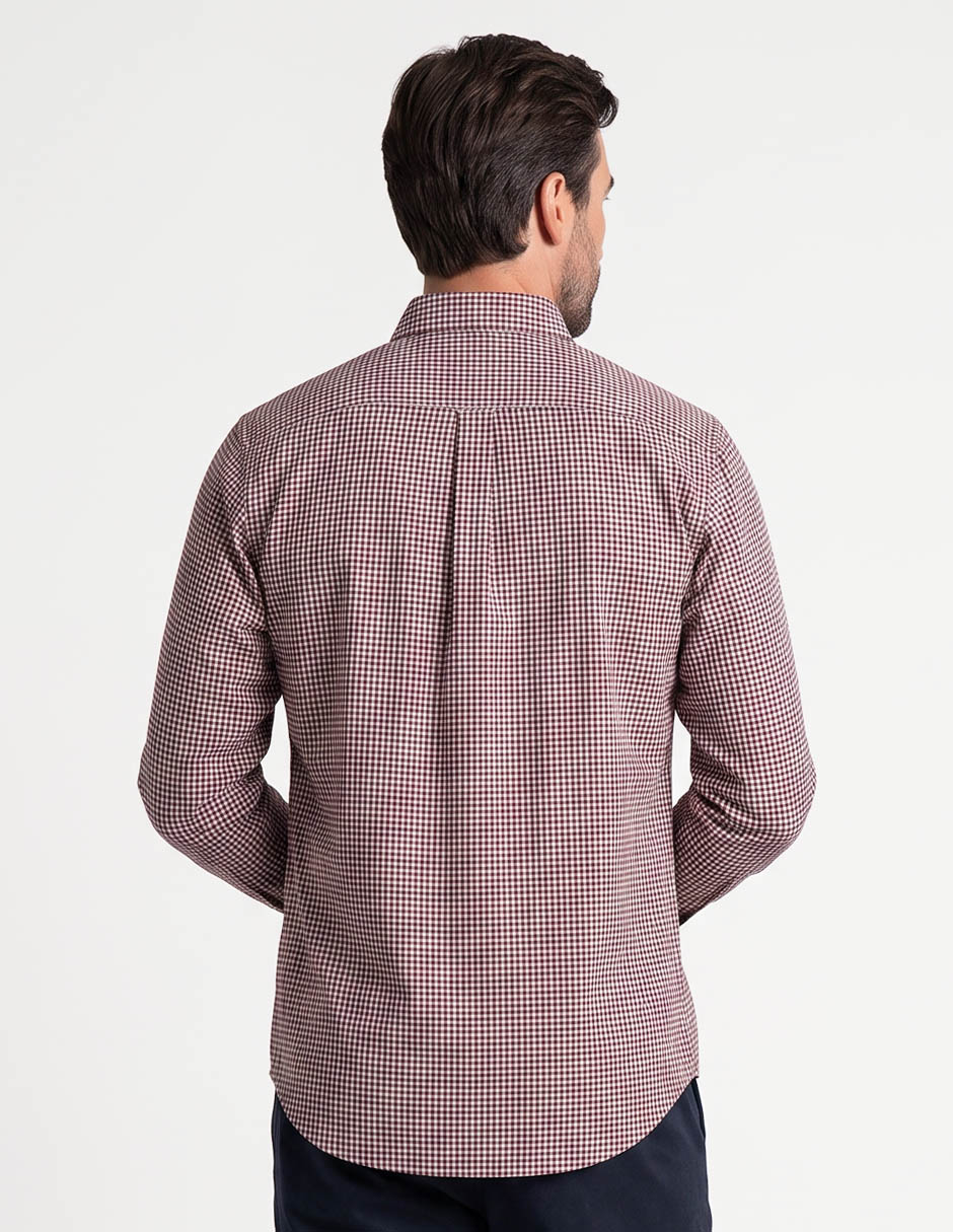 Camisa casual polosur manga larga para hombre
